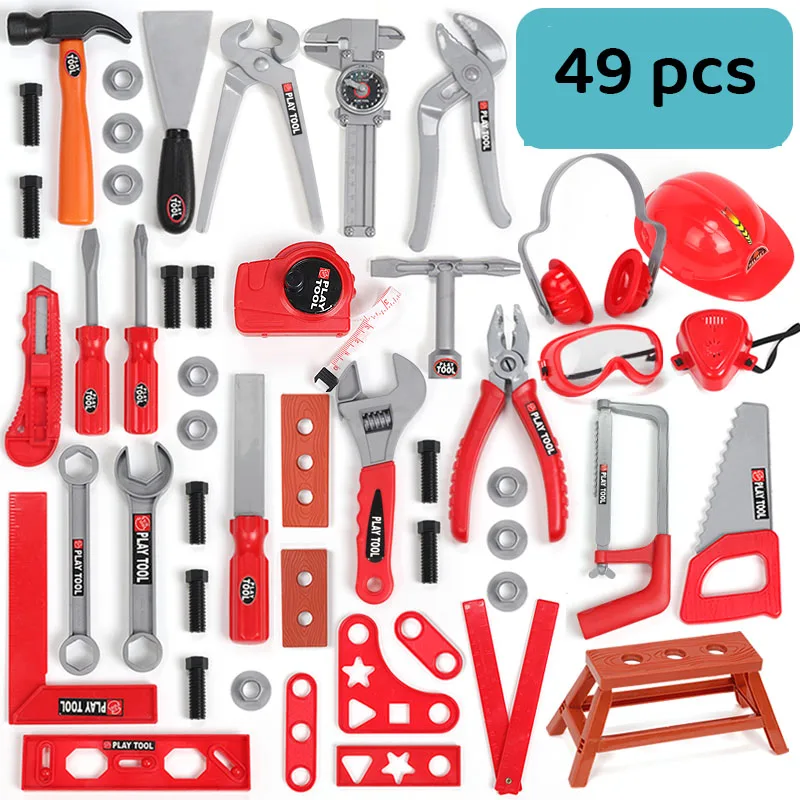 
 XST детский пластиковый инструмент для ролевых игр, набор для ролевых игр, плотник, деревообрабатывающий ремонт, садовые игрушки, детский ящик для инструментов  