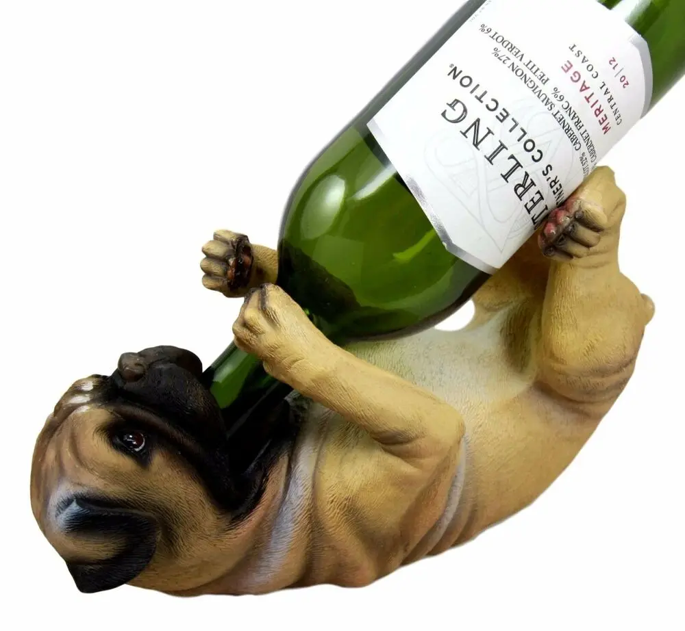 Подставка для винных бутылок из полимерной смолы в форме собаки, оптом