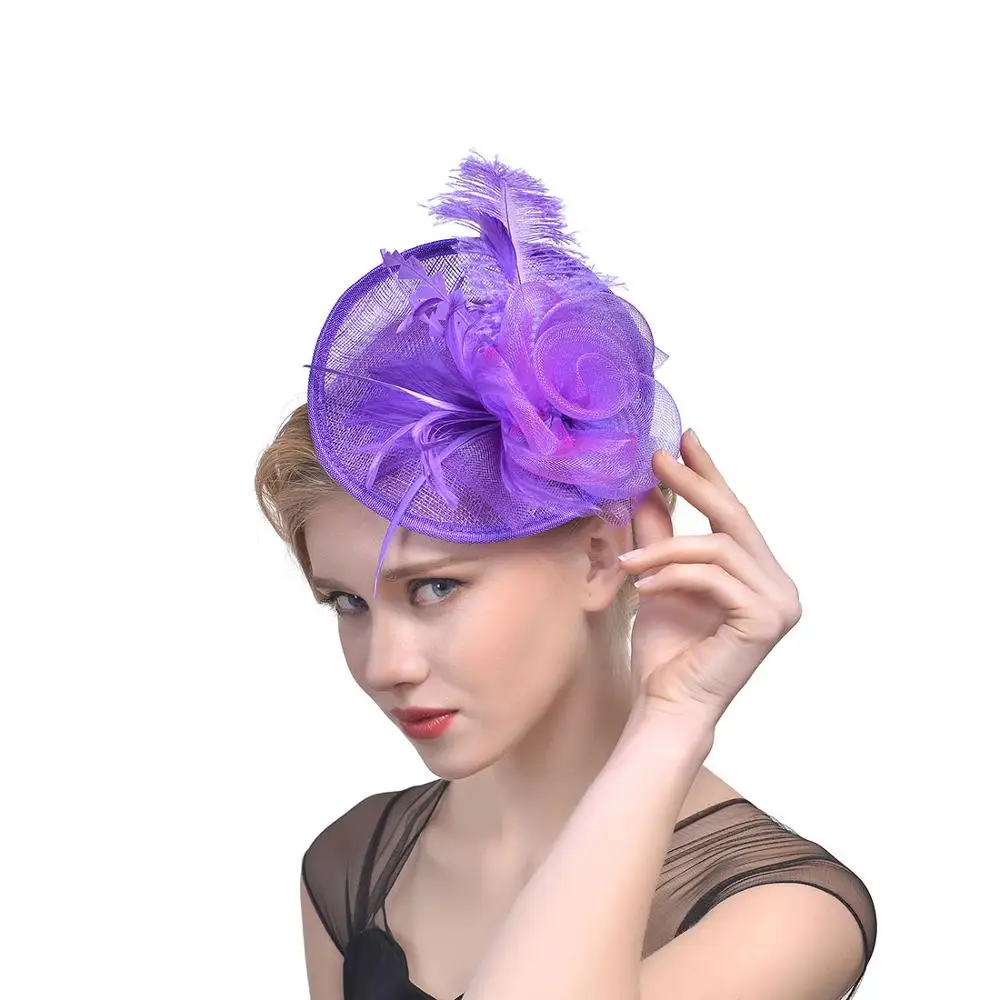 
 2020 sinamay Кентукки Дерби женские шляпы Вуалетка для волос  