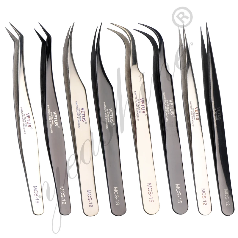 
 Professional Eyelash Extension Personalized Sharp Point Volume Facial Tool Stainless Steel Lash Tweezer  