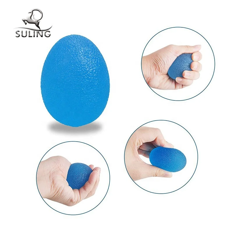 Мягкий терапевтический массажер для рук из термопластичной резины в форме яйца