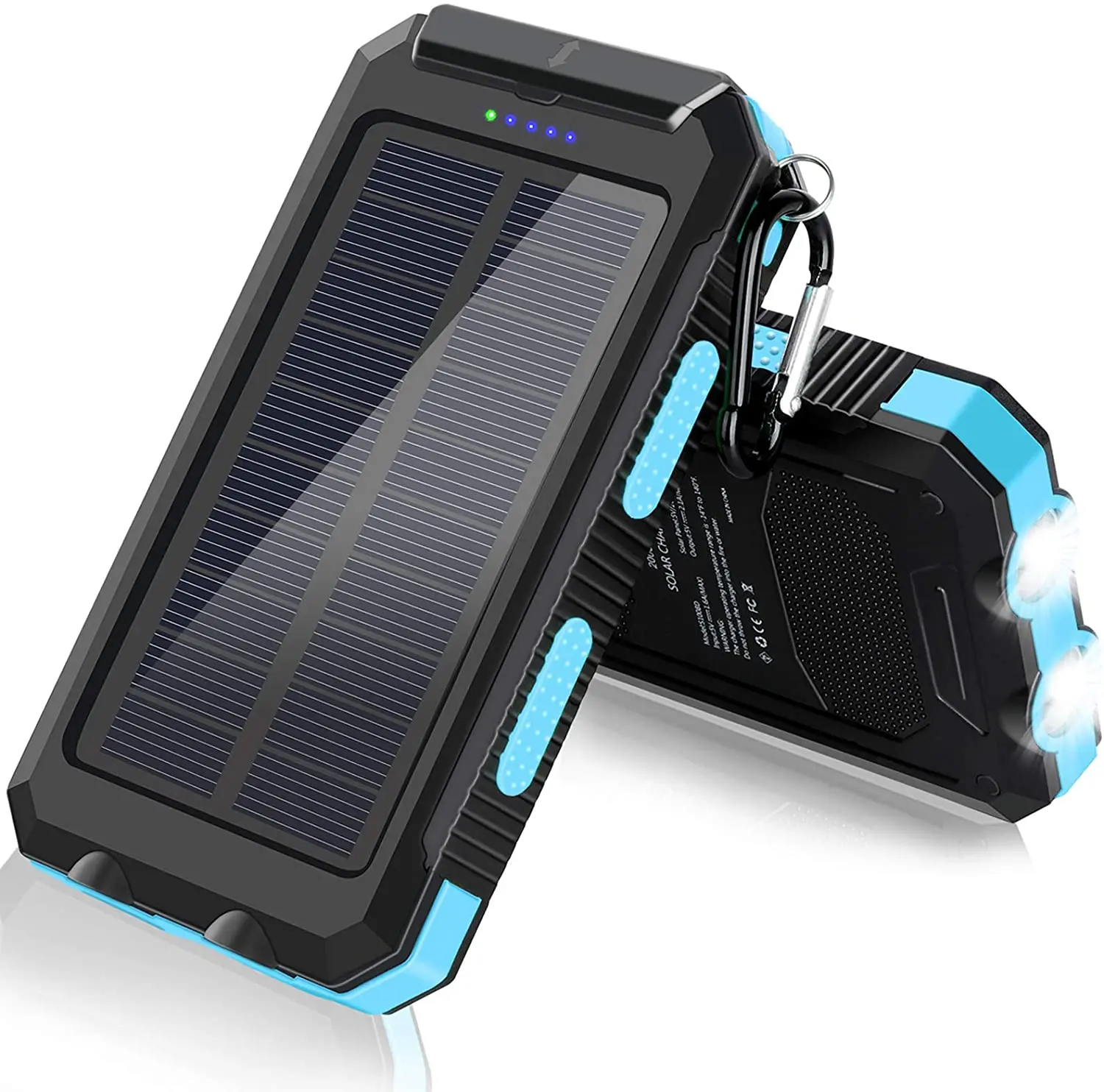 
Наружный водонепроницаемый 20000mah Солнечный внешний аккумулятор с двумя Usb 5V 2A кемпинг солнечное мобильное зарядное устройство Солнечный источник питания для сотового 