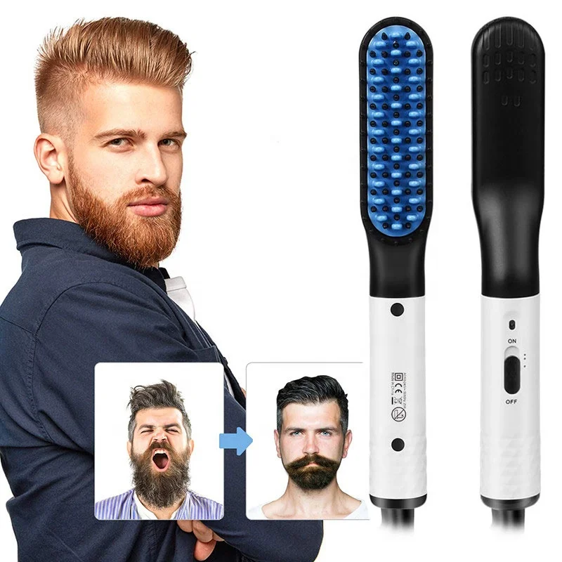 
Оптовая продажа, профессиональный выпрямитель для волос для мужчин, уход за бородой, горячая расческа, выпрямитель для волос, расческа, лучший выпрямитель для волос 