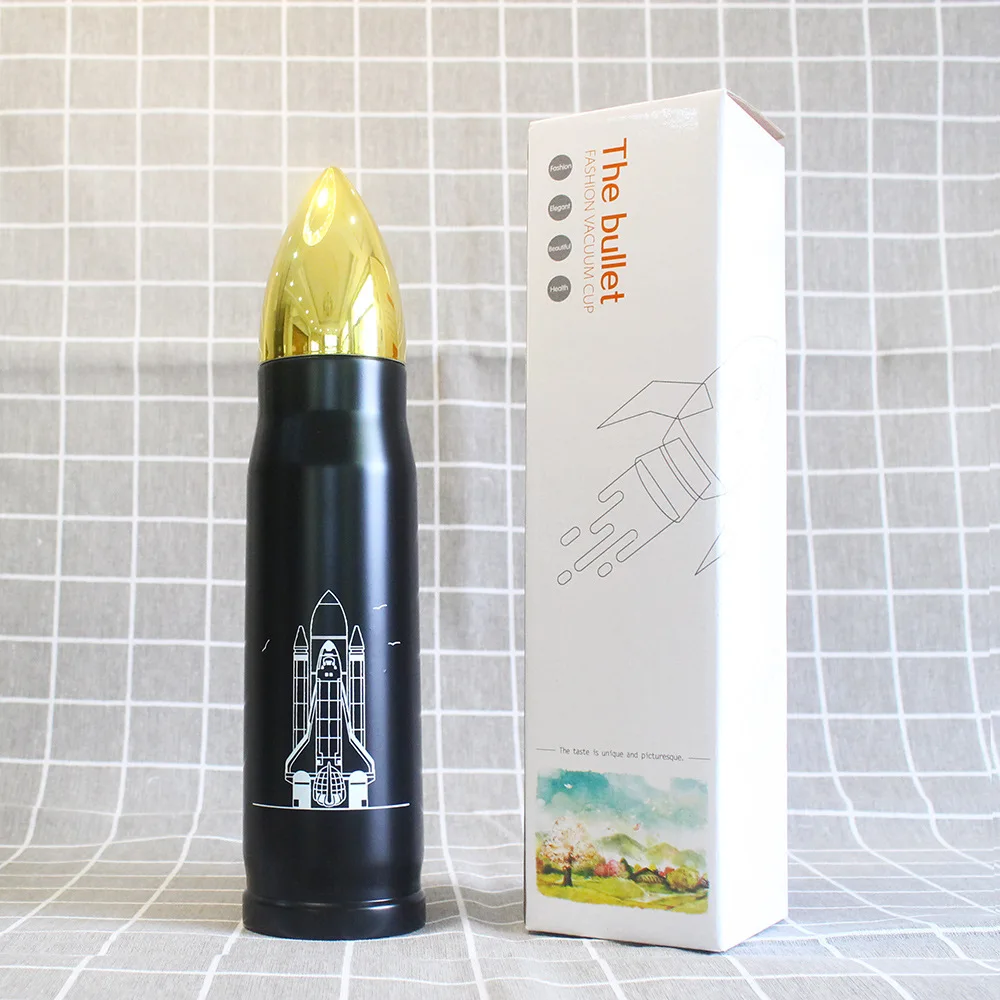 
Feiyou логотип на заказ 350 мл 500 мл 1000 мл цилиндрическая бутылка для воды из нержавеющей стали с двойными стенками вакуумная фляжка в форме пули Термос 