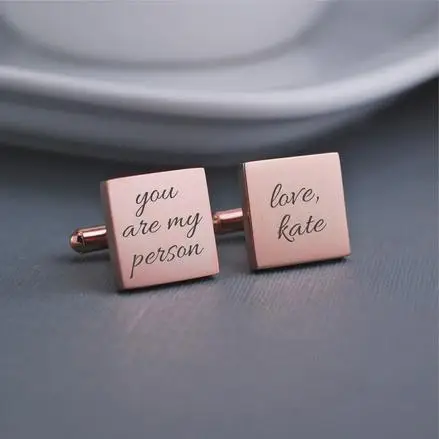 engraved initial cufflinks