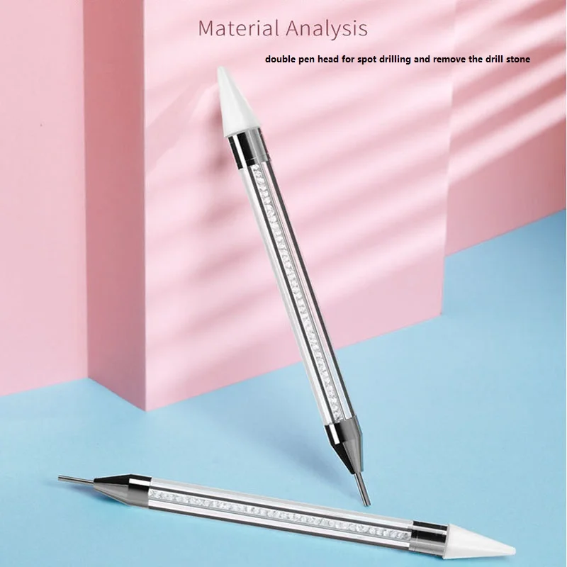 Инструмент для свертывания карандаш бриллиантов двухсторонний сбора кристального воска со стразами металлическая ручка кисть дизайна