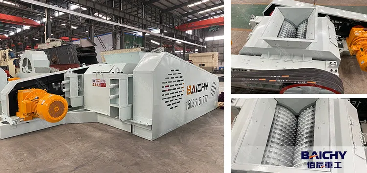 Factory Price Small Lab Salt Gold Limestone Gravel Sand Hard Stone Crushing Machine Supplier, Double Toothed Roller Mill Crusher