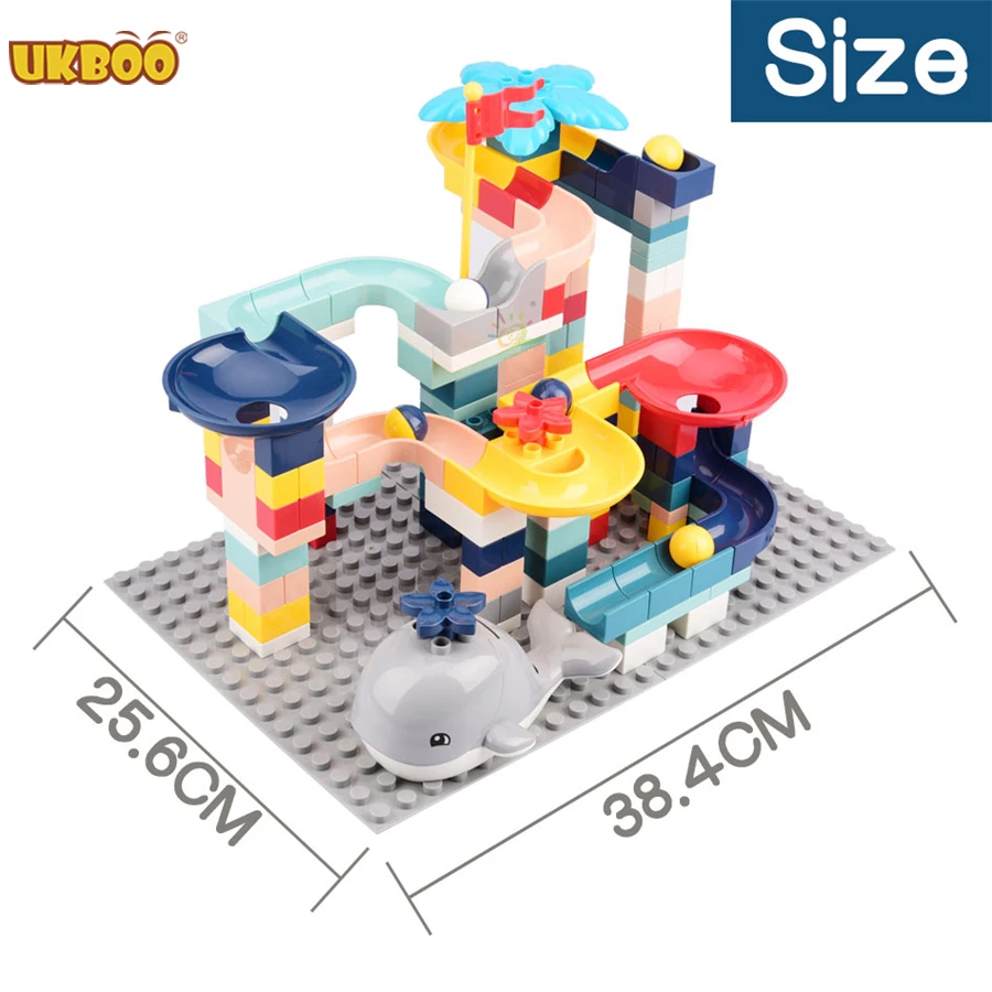 
Ukboo H102/H103/H104 детская Marble Run «Интеллект Большой Ювелирные наборы конструктор игрушка, конструкторные блоки, Детские кубики 