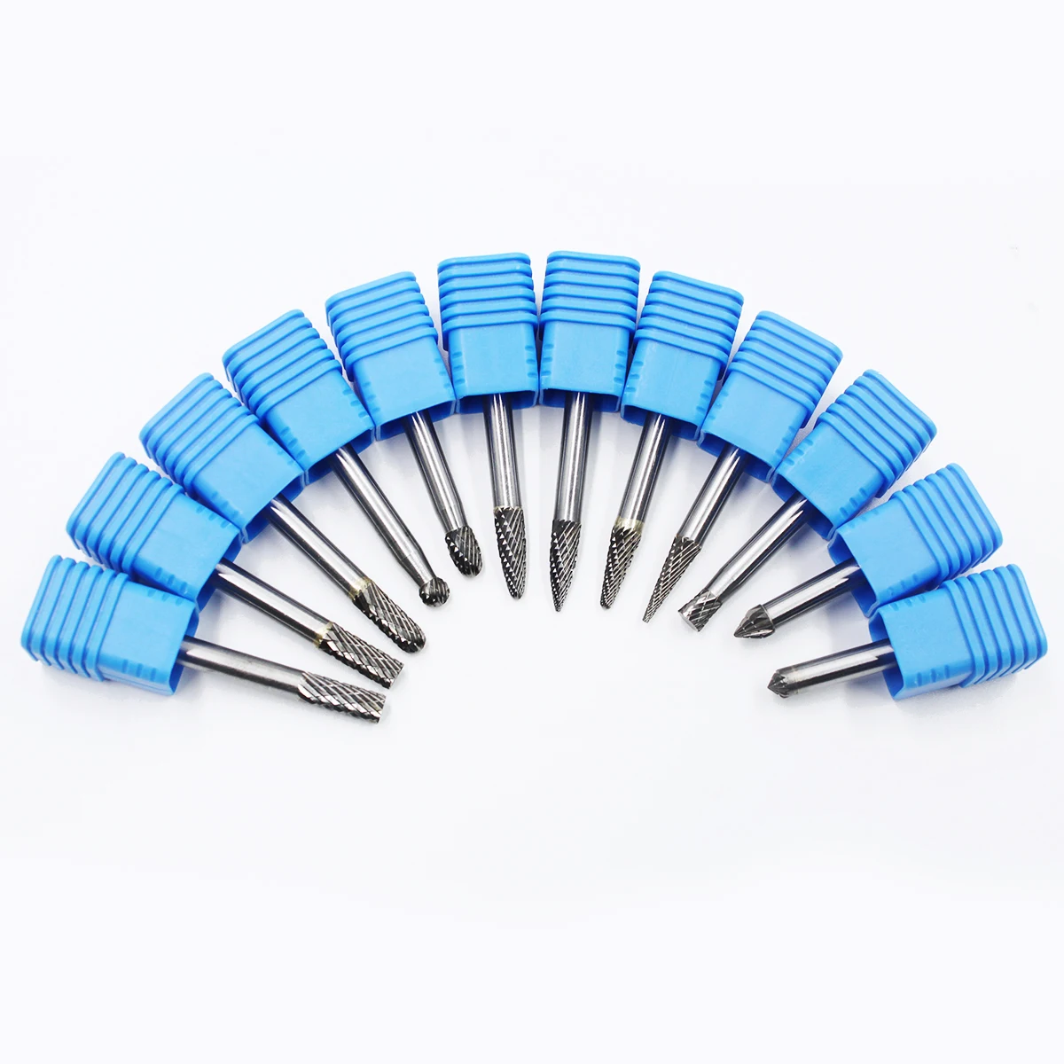 Tungsten Grinder Carbide Burr 1/4" Shank Double Cut Die Grinder Bits Rotary Bits Cutting Burrs For Wood Carving Metal Working