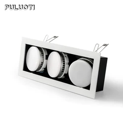 Лидер продаж Puluoti, алюминиевый светодиодный светильник черного цвета с тремя головками, 15 Вт, 21 Вт, 27 Вт, Бесплатная разборка