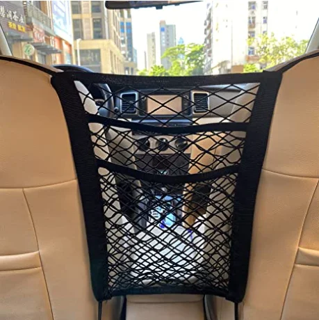 Модернизированное 3-х слойные Универсальный Автомобильный сетка Органайзер автомобильного сиденья, чистая Органайзер Чехол для автомобильного сидения сетка багажная сумка для ноутбука крюк