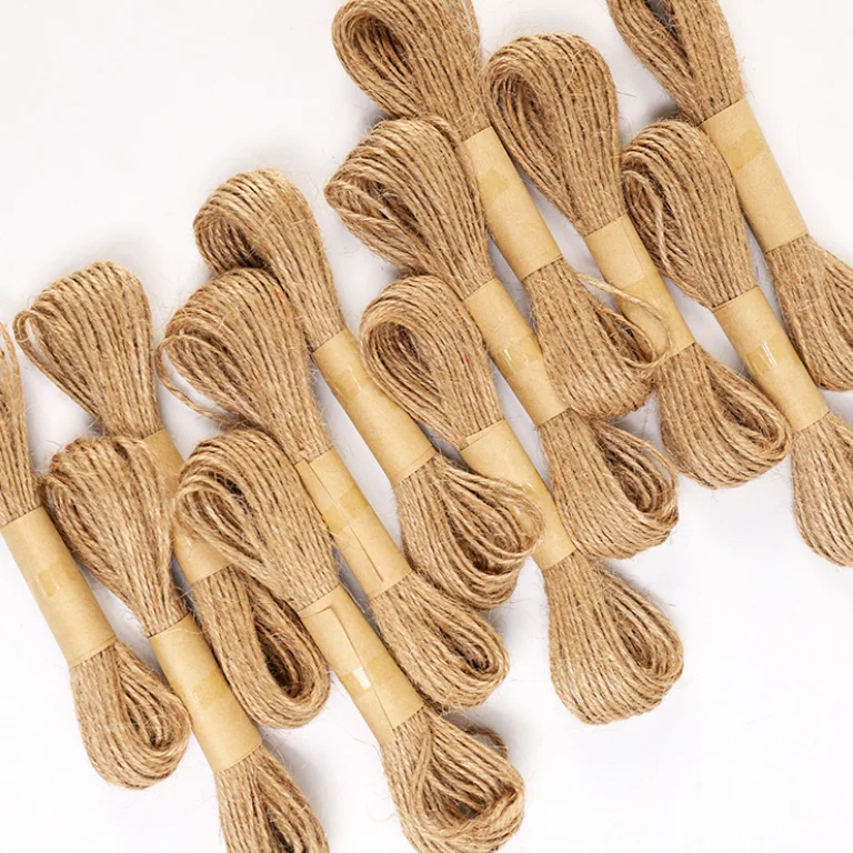 Оптовый заказ Высокое качество натуральных конопляных джутовая веревка рулон джут шпагат плоские стразы 2 мм Шнур подарочная упаковка веревки 10 м