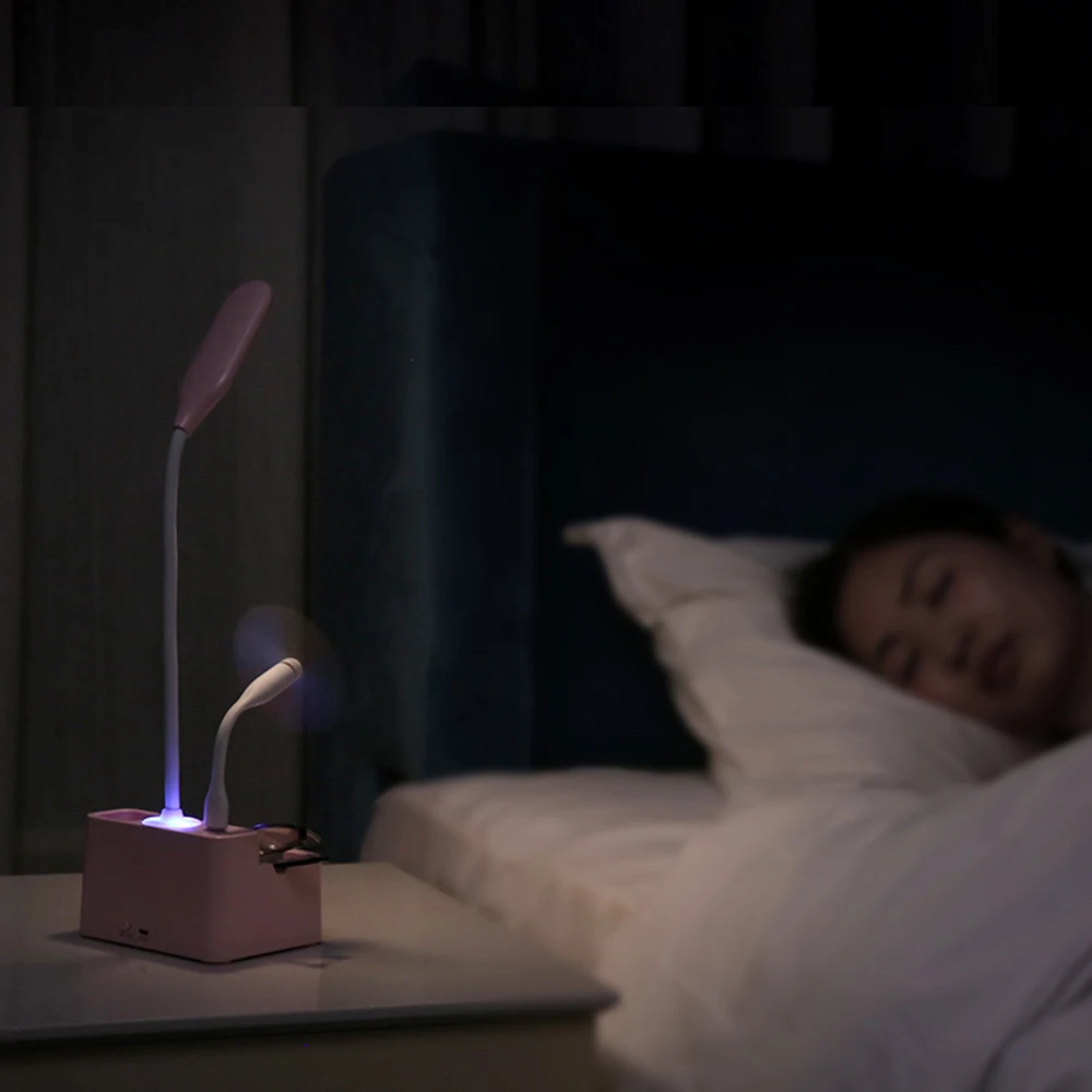 
 Многофункциональная обучающая лампа с держателем для ручек и держателем для мобильного телефона настольная Светодиодная настольная лампа для чтения гибкая  