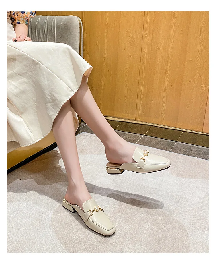 Пикантные узкие свадебные туфли-лодочки для ночного клуба с открытым носком и круглым блеском; Женские сандалии без задника; OMN2515