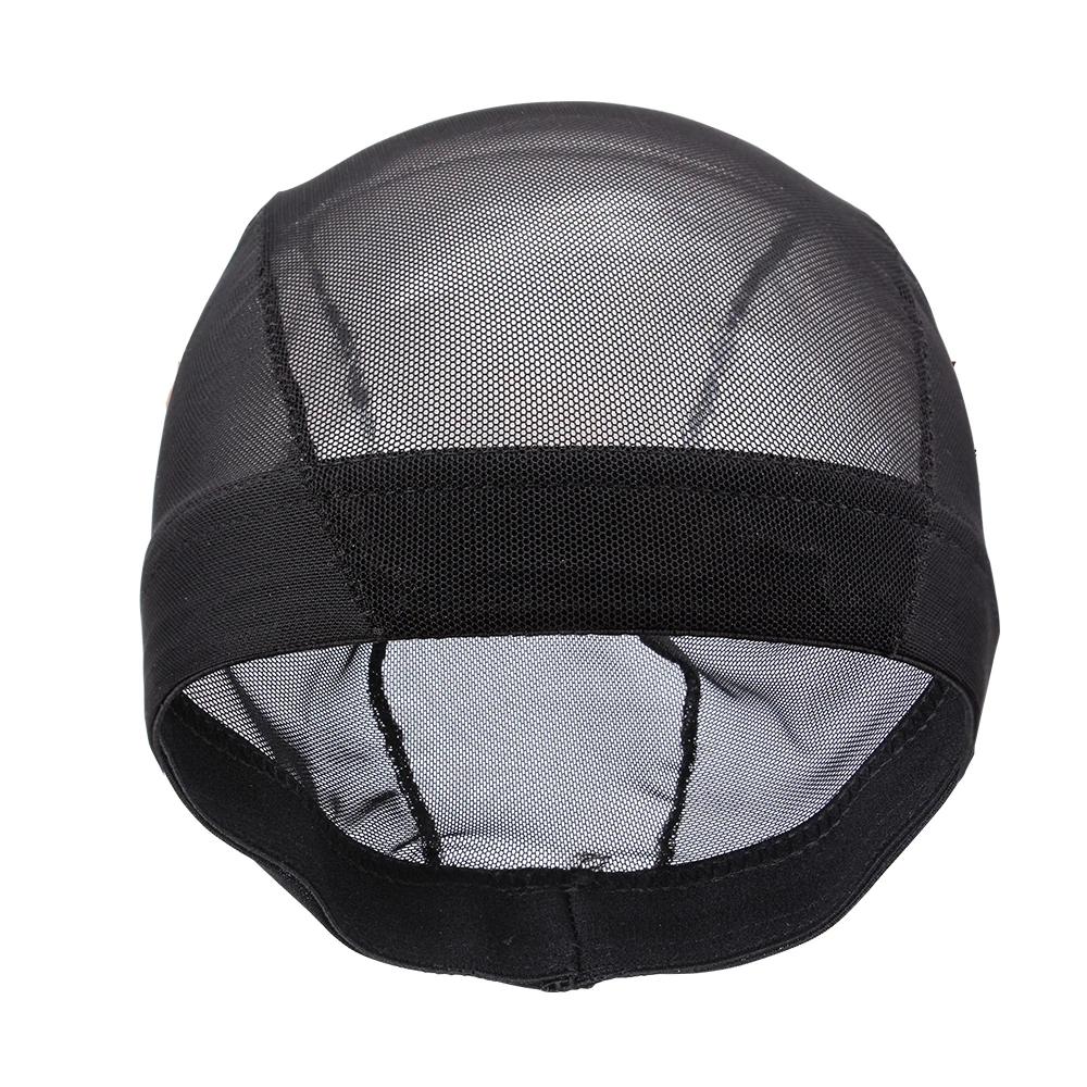 Эластичные дышащие прозрачные черные/бежевые сетчатые плетеные купольные шапки Leeons S M L для изготовления париков