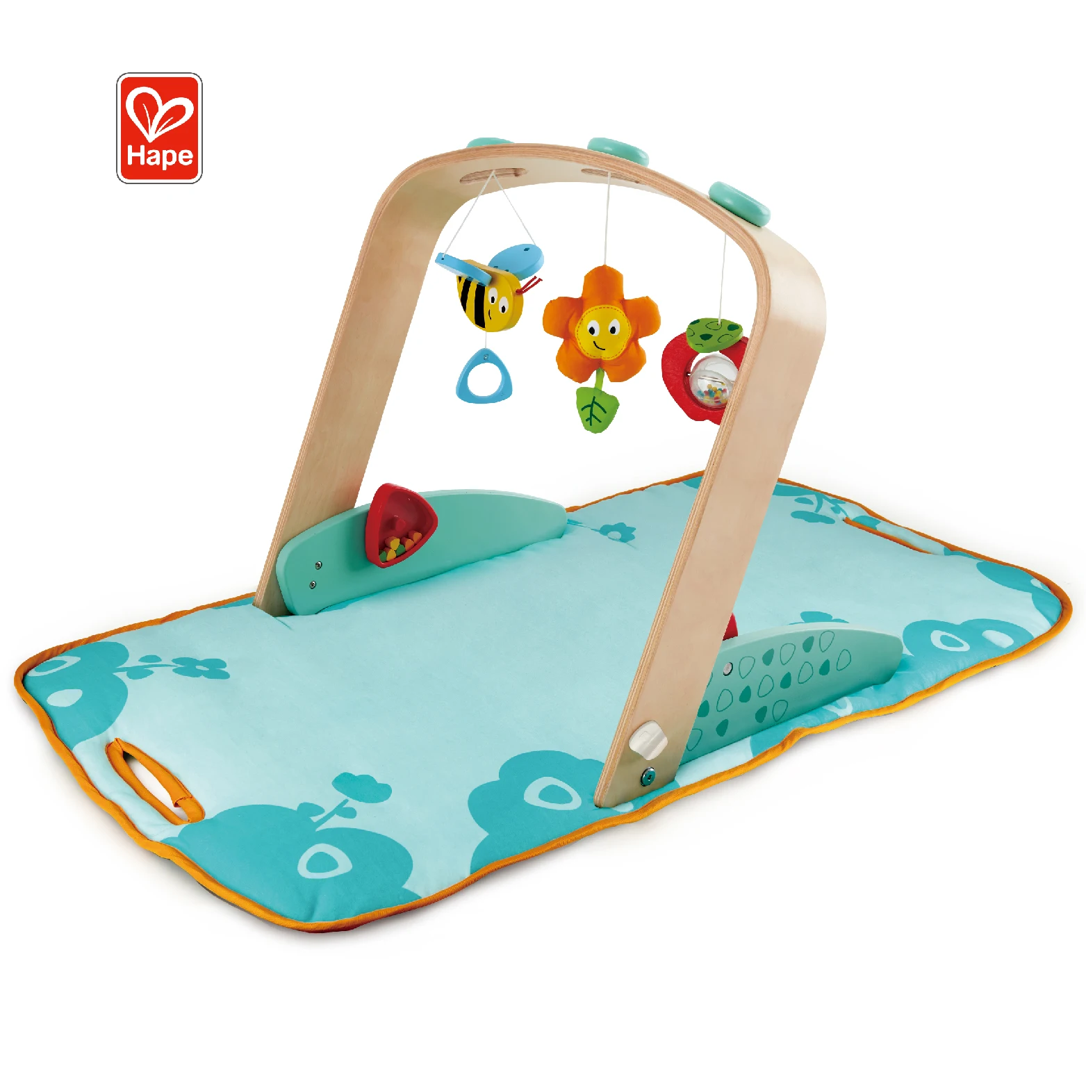 
 Многофункциональная сумка для новорожденных, Детский ковер для раннего обучения, портативный деревянный игровой коврик с подвесным колокольчиком  