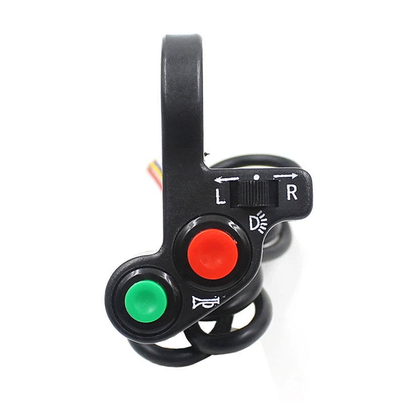 Сигнал поворота для мотоцикла электровелосипеда/скутера кнопка включения/выключения с красными и зелеными