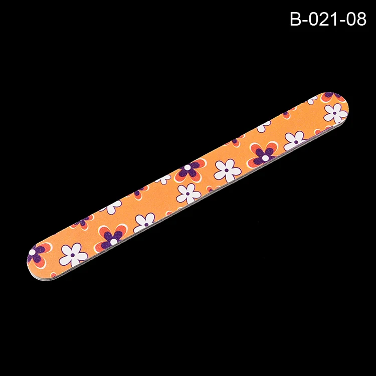 Kids Finger Polishing Colorful multi patterns flower butterfly printed double side cheap wholesale sandpaper nail files