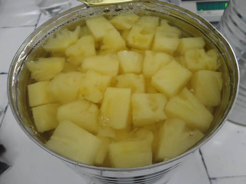 
Консервированный ананас в сиропе, ломтик, кусок кусочка, измельченный 