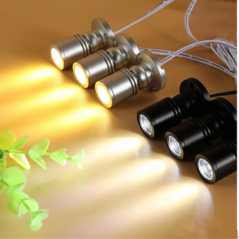 LED Spotlight 3W Surface Mounted Mini led spot light ceiling Down lighting Dimmable Cabinet Lamp bulb AC85-265V