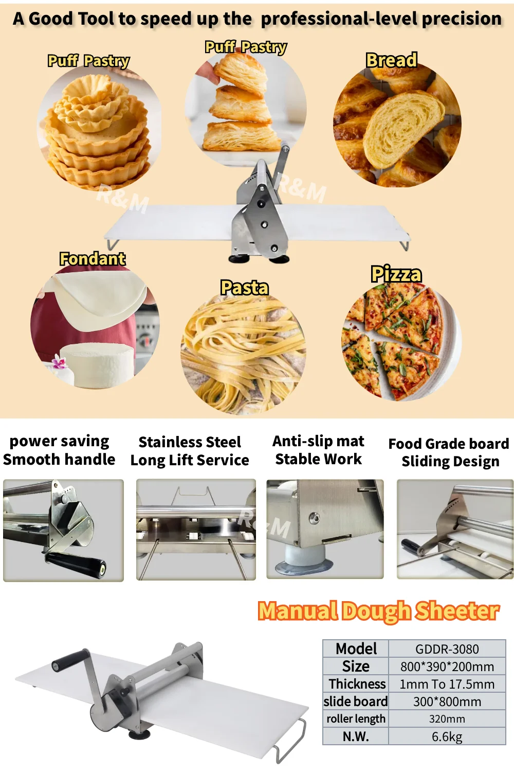 Mini laminoir patisserie manuel laminadora de masa fondant roller manual dough sheeter machine for pastry croissant top home use