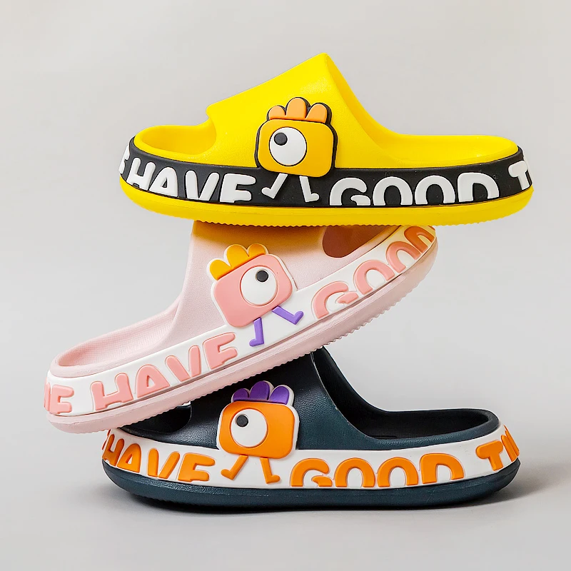 Веселые детские тапочки в стиле Марио, домашняя нескользящая обувь на мягкой подошве для девочек, милые домашние сандалии для ванной с героями мультфильмов