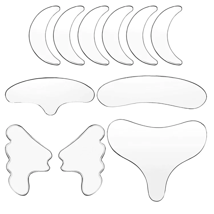 
Amazon многоразовые Медицинские силиконовые накладки против морщин для груди силиконовые накладки для груди против морщин 