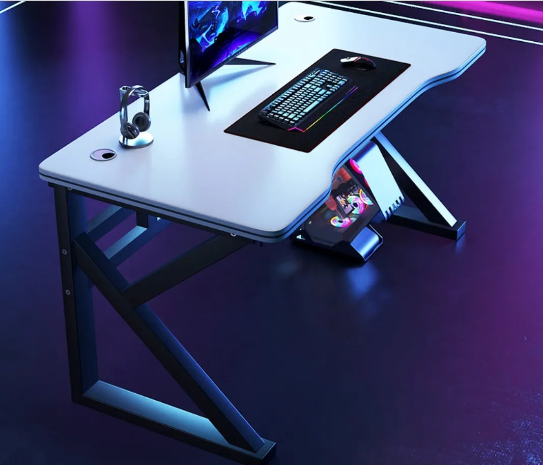 
 Wholesale gaming computer desk hot sell Ergonomic Gaming Computer Desk Pc Led gaming table black game desk  