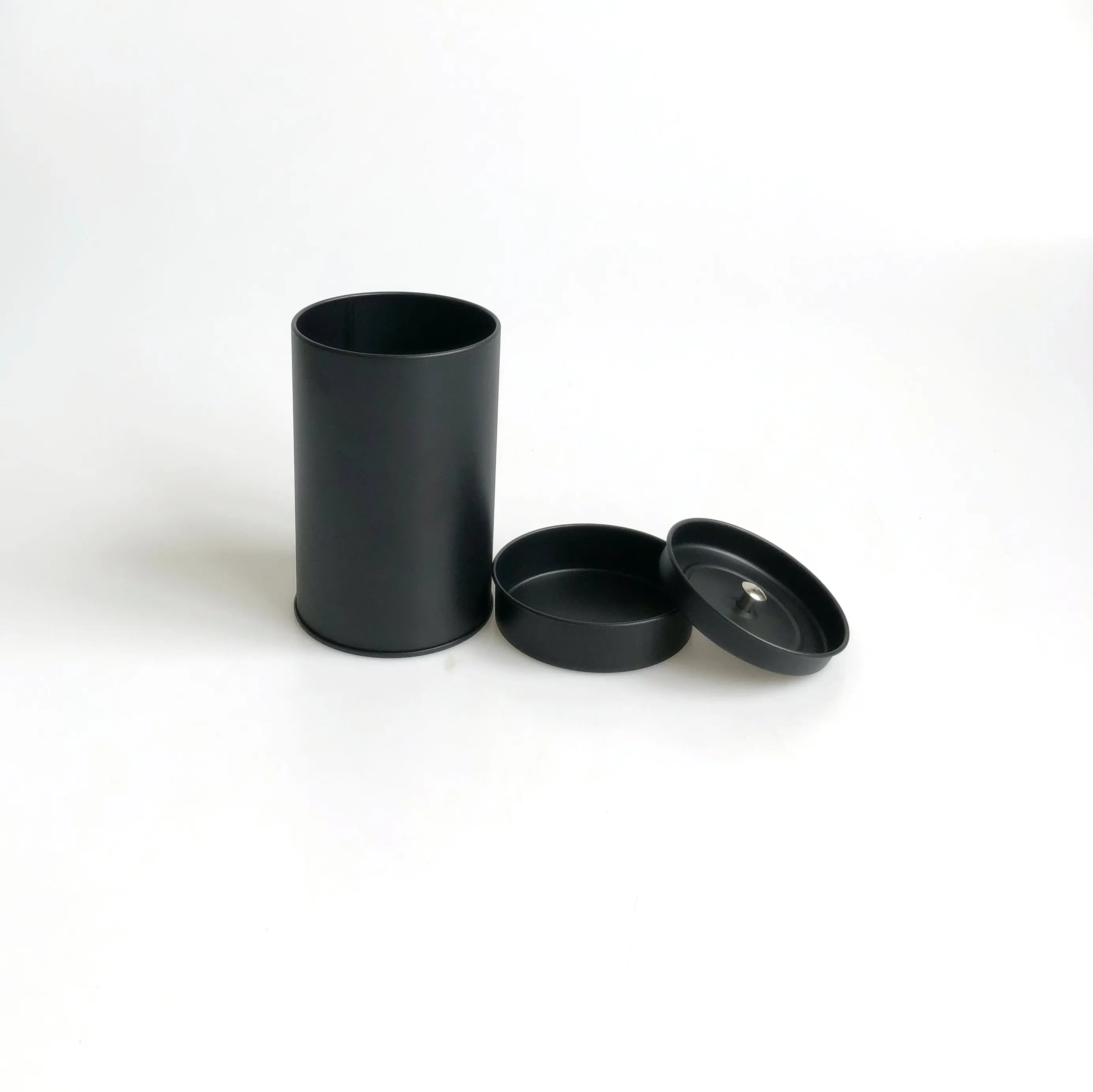 Оптовая продажа, пустые металлические чайные банки черного цвета для коллекции