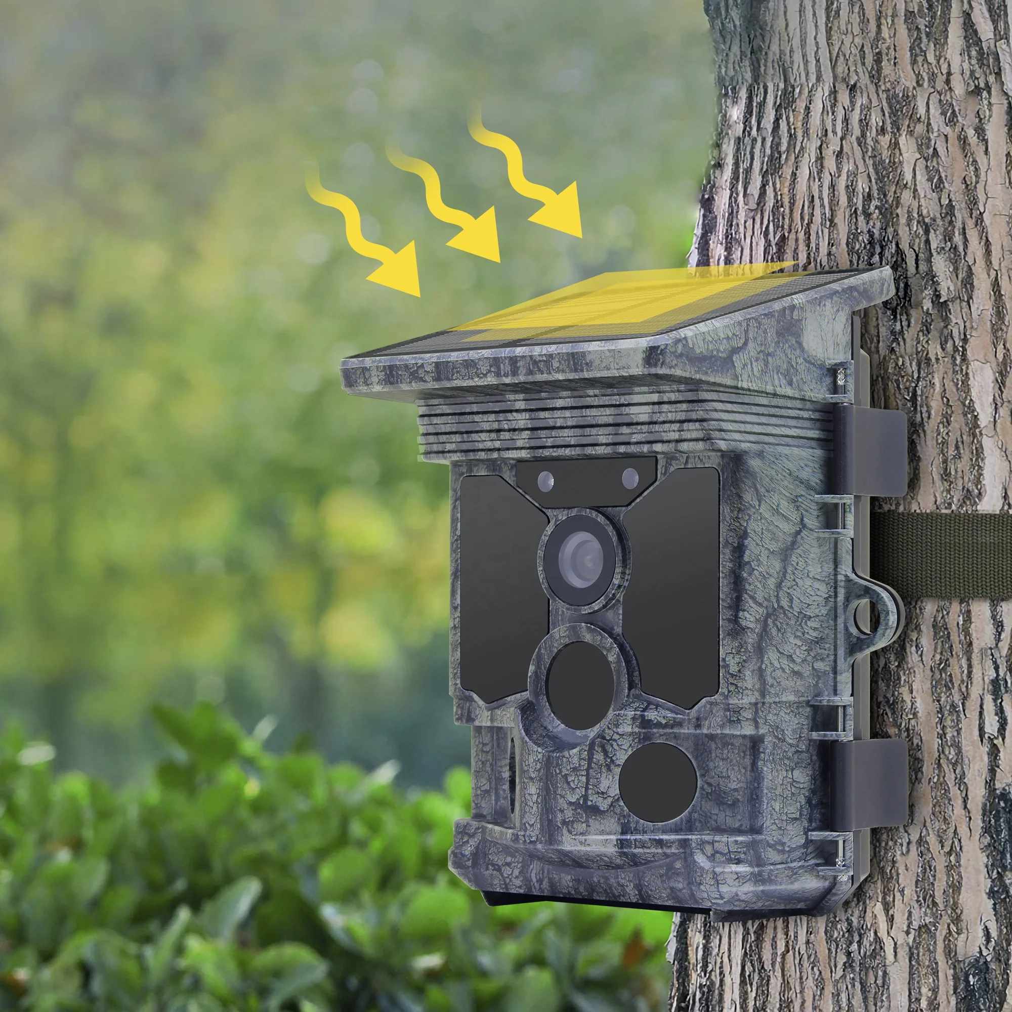 New technology hot sale 4K solar panel Camo video hunting trail wildlife outdoor camera