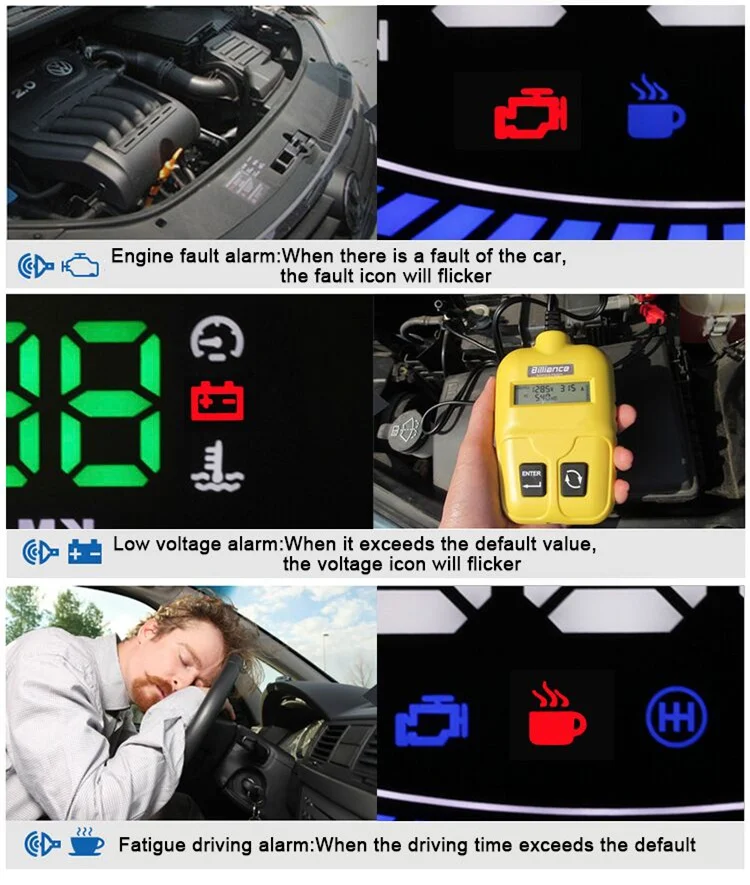 5.5inch OBD2 Car Diagnostic Tool Car HUD E300 Mirror Head up Display Speed RPM Volt Water Temp Projector LED Channel Reflector