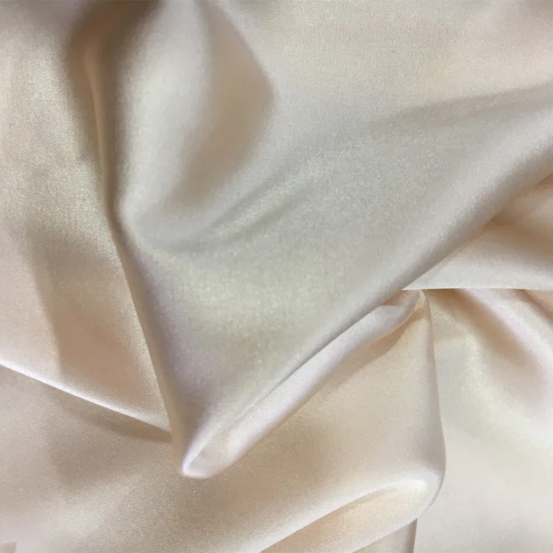 Шелковый однотонный окрашенный шармёз из спандекса, атласная ткань для бюстгальтера и эластичного нижнего белья, атласное платье невесты