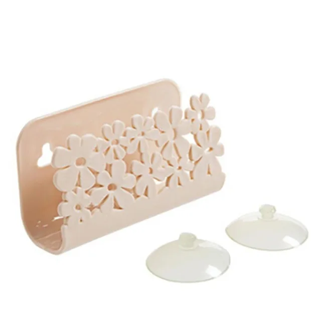 K448 Kitchen Bathroom Sponges Holder Drying Rack Toilet Sink Suction Rack Suction Cup Dish Cloths Holder Scrubbers Soap Storage