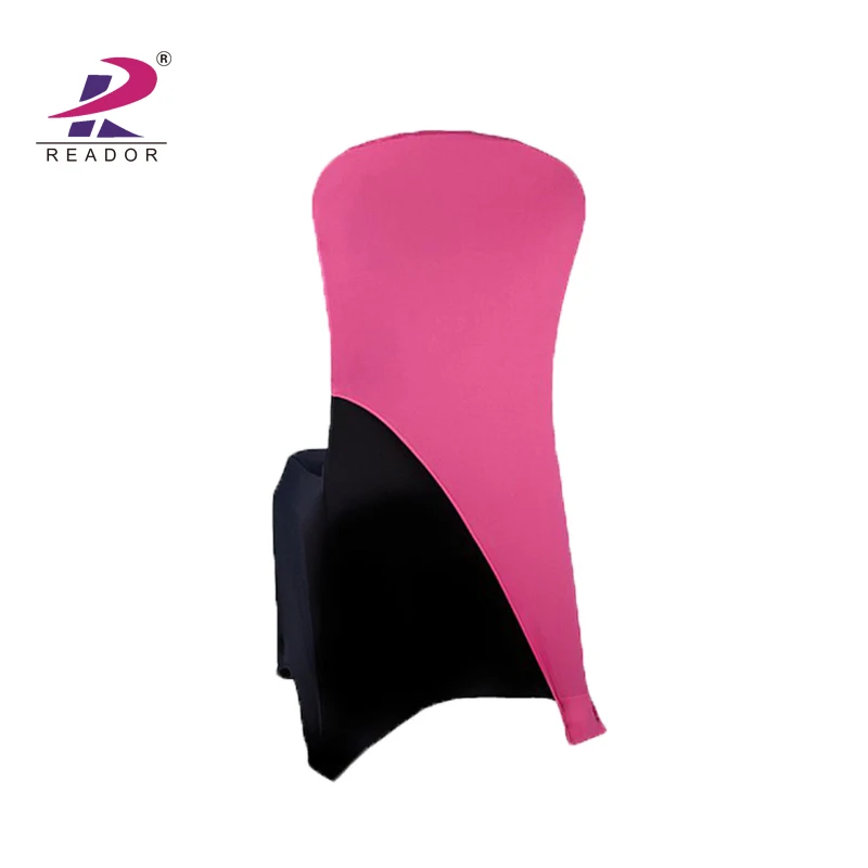 
 Розовые эластичные чехлы из спандекса для обеденных стульев, колпачки для свадебного банкета, столовой  