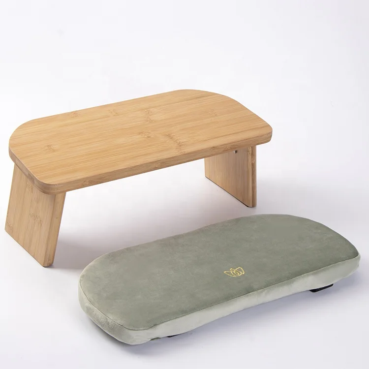 Лучшая конструкция, хорошо сделанная Складная портативная медитационная скамейка из бамбука с подушкой