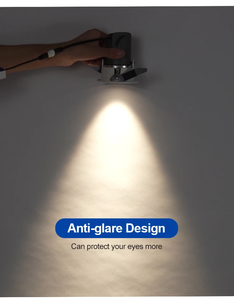 HSONG Projection Spot Light for any Commercial Application Recessed COB Anti Glare Wall washer light