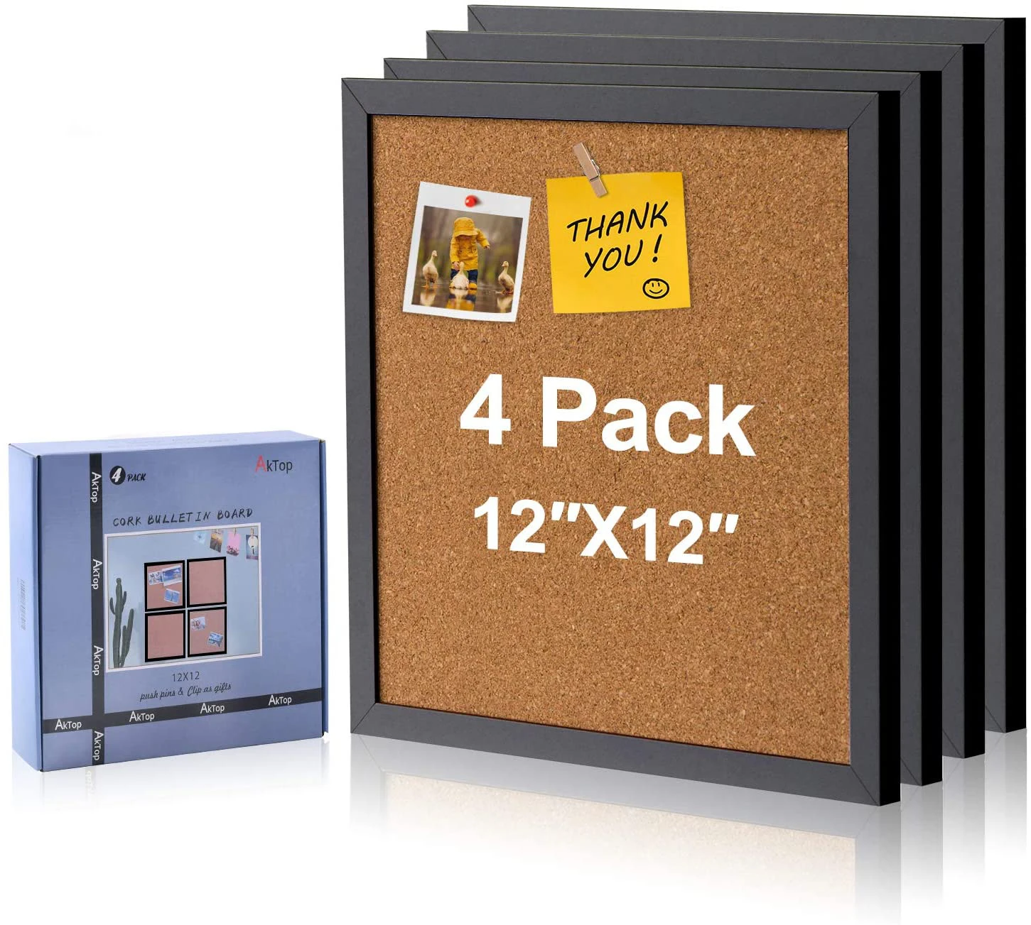 
 12X12 квадратная черная деревянная рамка, настенные доски для объявлений, пробковая доска, плитка  