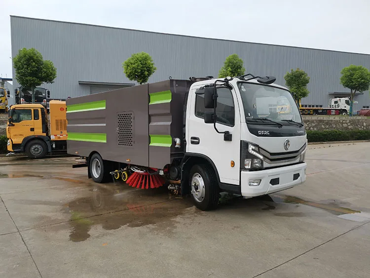 Dongfeng завод производитель 87hp 3800 мм 5000L воды 5000L отходов Емкость бункера из АБС-пластика A/C уличные подметально-уборочную дорожную машину для грузовиков