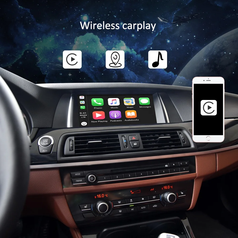 
Беспроводной интерфейс Carplay для iphone для BMW F10 F20 F25 F30 F35 F15 F48 F01 F07 MINI NBT CIC радио дисплей 