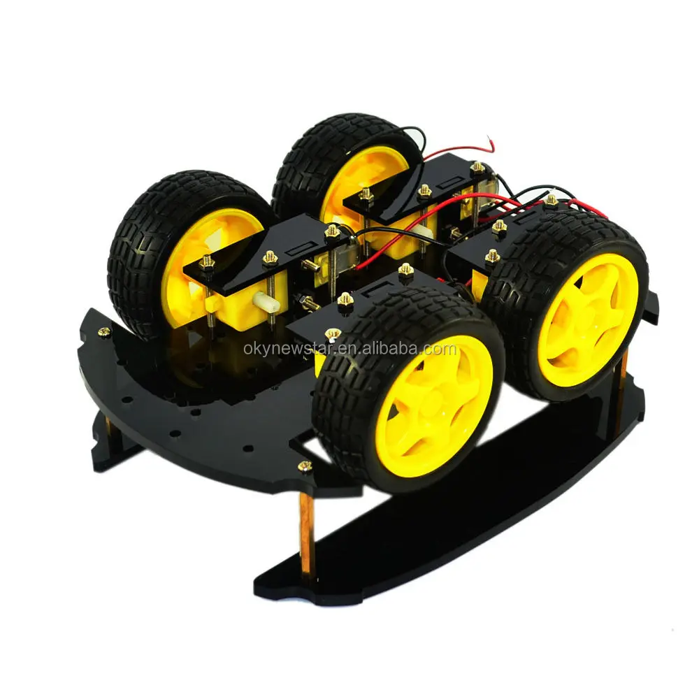 
OEM/ODM 4WD DIY робот комплект четыре колеса гусеничный робот шасси умный робот шасси автомобиля 