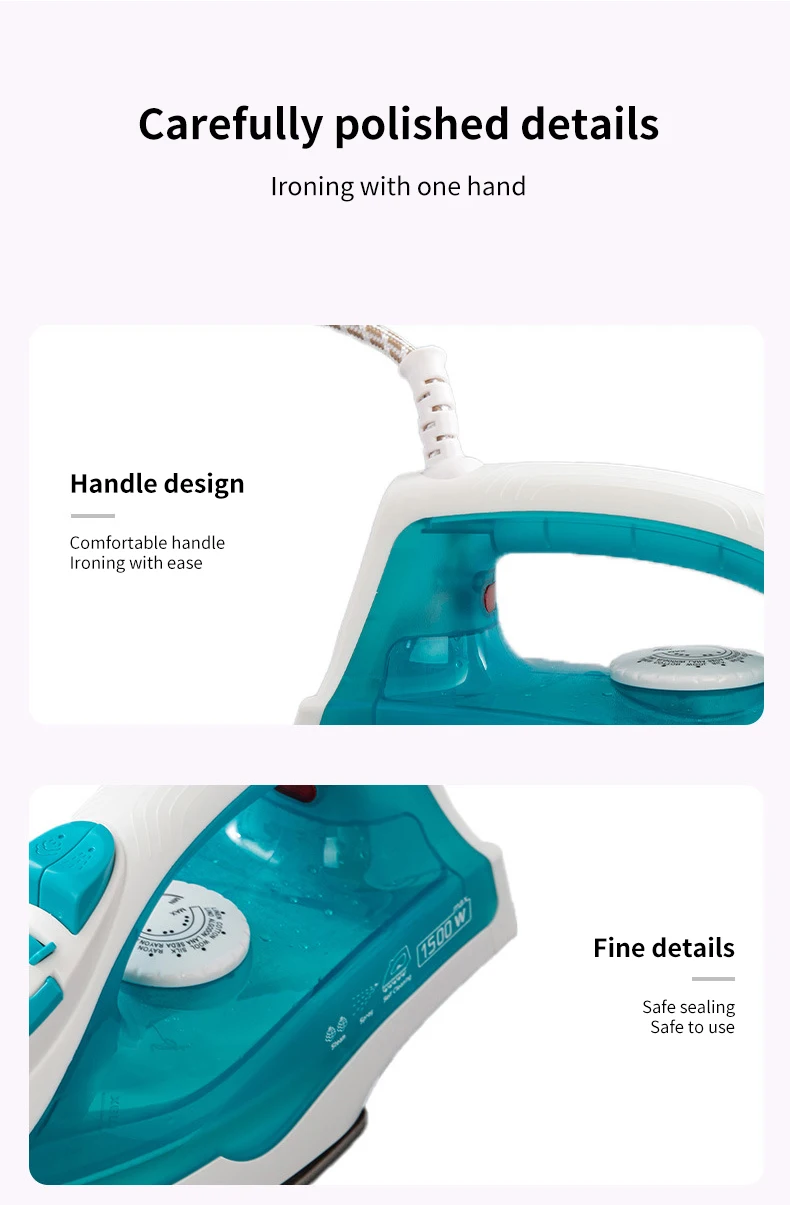Convenient Triangle Design Powerful Steam Portable Light Handheld Comfort Electric Iron for Clothes