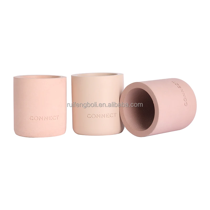 
 Modern Luxury Decorative Holder Cement Container Jar Elegant Candle Jars For Home Decor  