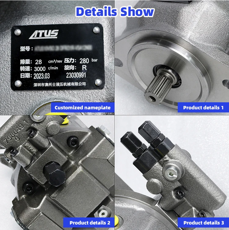 2 Real Manufacturer Hydraulics Pumps For Rexroth Hydraulic Pump For Parker A10V A6VE A11V PV PD PVP