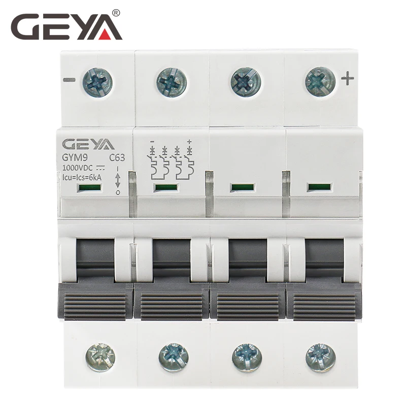 
 GEYA NEW GYM9 DC MCB 63a 250V 6kA однофазный миниатюрный автоматический выключатель MCB для солнечной системы PV выключатель цепи  