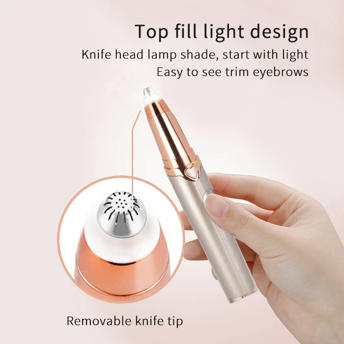 Женский безболезненный электрический эпилятор для удаления волос на лице с помощью Usb, ручка в форме помады, женский портативный мини-эпилятор размера, средство для удаления волос