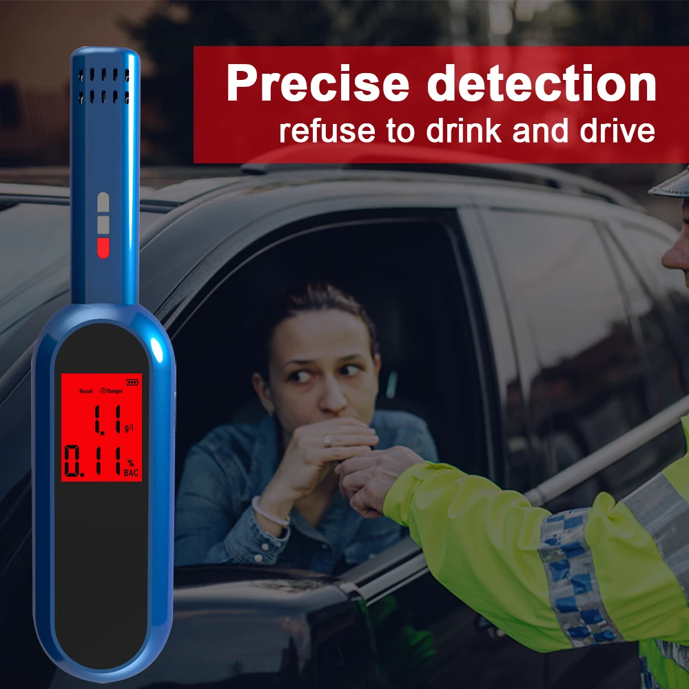 Japanese In Vehicle Handheld Mini Rechargeable Liquor Meter Alcohol Density Detector Portable LCD Digital Alcohol Breath Tester