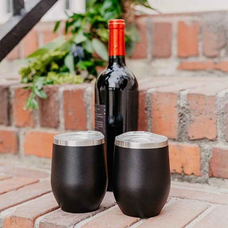
Индивидуальный стакан для вина объемом 12 унций, металлический термостакан По индивидуальному заказу 12oz Вино Кубок Металлический Stemless стакан