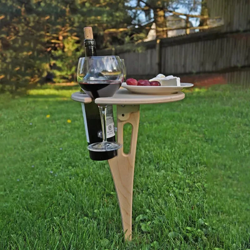 Роскошный Идеальный складной портативный маленький пляжный стол, аксессуар для пикника, для вина на открытом воздухе