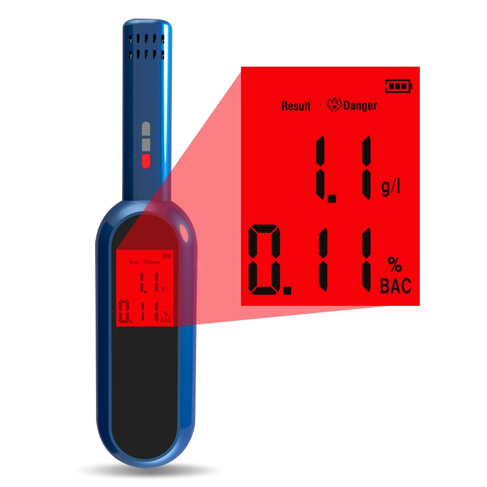 Japanese In Vehicle Handheld Mini Rechargeable Liquor Meter Alcohol Density Detector Portable LCD Digital Alcohol Breath Tester