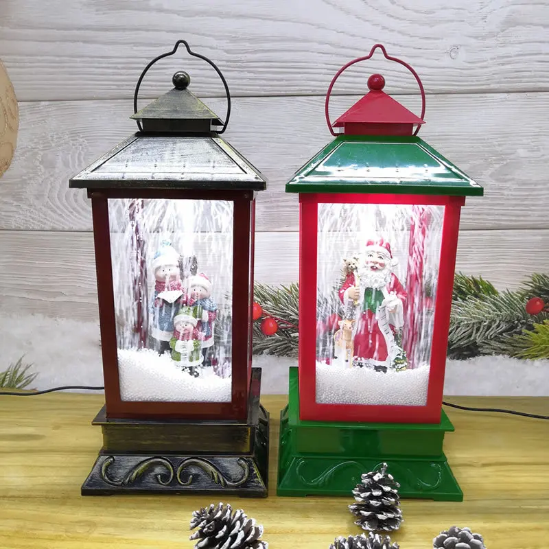 
 Рождественские украшения для дома, креативный Рождественский Декор для рождественской вечеринки, снег, музыка, маятниковые огни, искусственный снег  